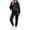 Black -AQ27, variant on Dwellite Womens 2 Piece Lounge Sweatsuit Fall Fashion Matching Sweat Sets Oversized Fall Hoodies & Baggy Jogger Sweatpants Fashion 2026 Outfits Blue L