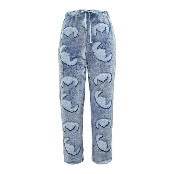 Pantalón Stitch De Pijama Para Mujer Talla G Color Azul