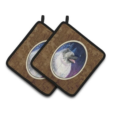 Carolines Treasures SS8350PTHD Starry Night Keeshond Pair of Pot Holders, 7.5HX7.5W, multicolor