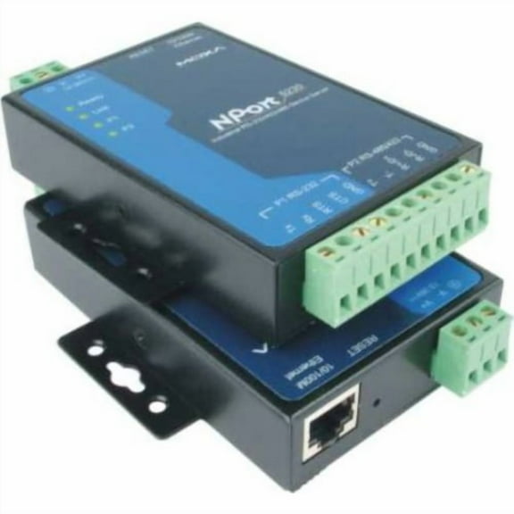 MOXA NPort 5230 2-Port Device Server, 10/100 Ethernet, RS-232 x 1, RS-422/485 x 1, Terminal Block