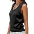 thumbnail image 4 of Womens Summer Sweater Vest Sleeveless Ribbed Knit Tank Tops Going Out Casual Basic Scoop Neck Tshirt, 4 of 6