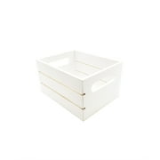 Great Value Hampton Art Small White Wood Crate, 1 Each