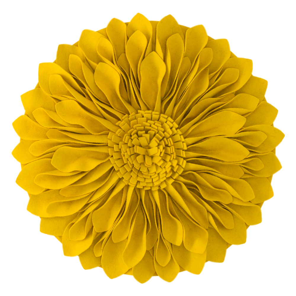 Jwh 3D Sunflower Decorative Throw Pillow, 14 Inch, Yellow photo 5
