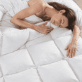 thumbnail image 2 of BedTreat Goose Feather Down Comforter Full Size, Luxury Hotel Bedding Comforter All Season Duvet Insert, Medium Warmth 100% Cotton Cover with Corner Tabs（82x86 inch）, 2 of 8