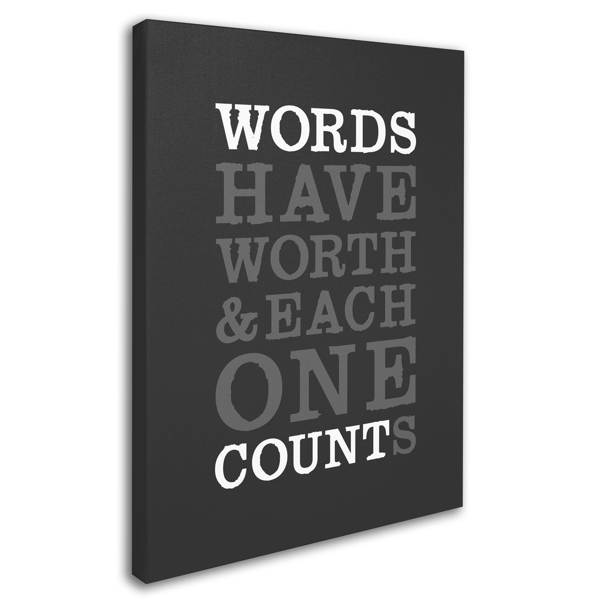 Trademark Fine Art "Words Worth" Canvas Art by Megan Romo