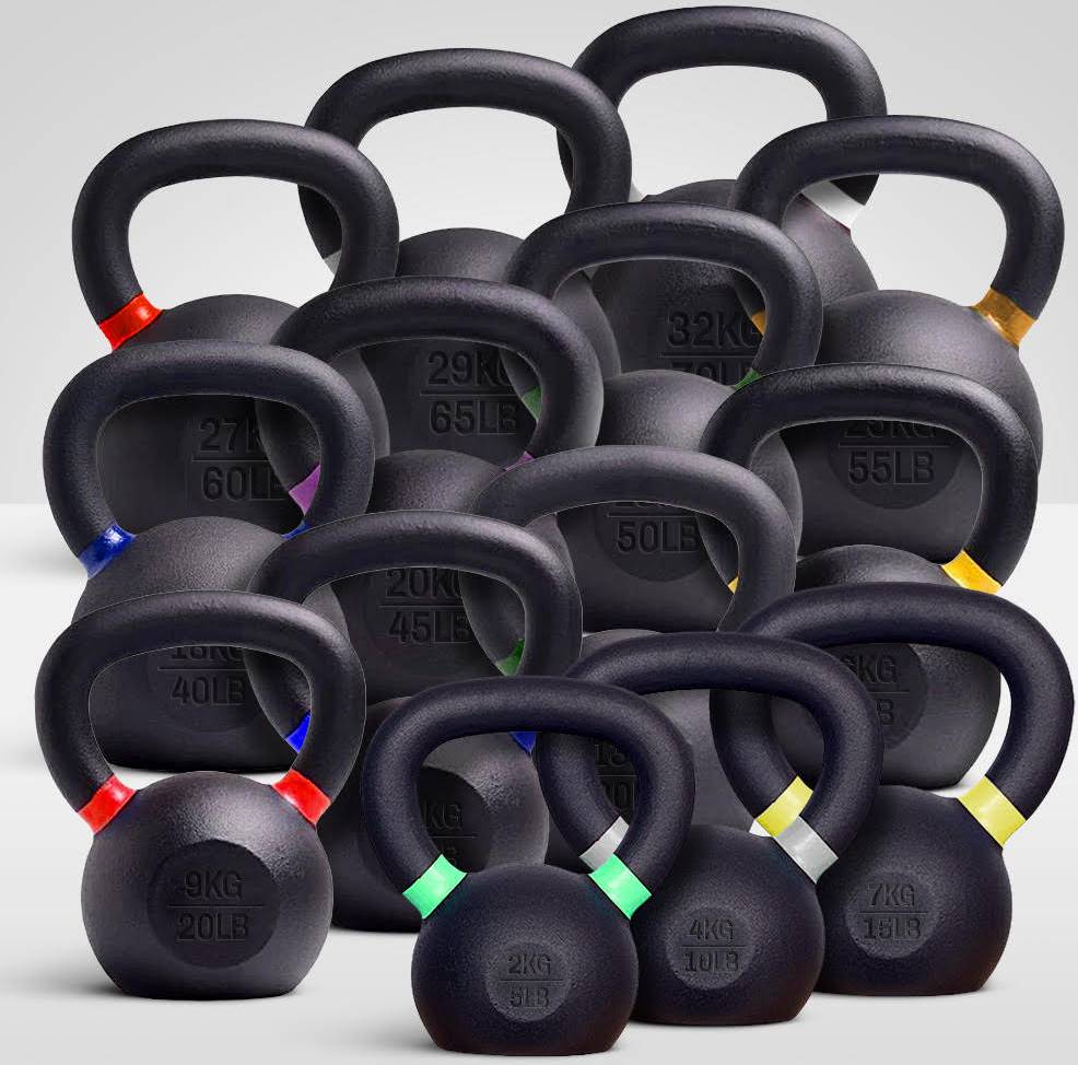 French Fitness Cast Iron Kettlebell Set 570 lbs (New)