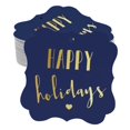 thumbnail image 1 of Inkdotpot Real Gold Foil Happy Holiday Tags Favor Bracket Shape Hang Pack Of 50 Paper Tags, 1 of 1