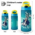 thumbnail image 2 of Kids Water Bottle with Straw - Looney Tunes Bugs Bunny 11.8 OZ Stainless Steel Travel Cup Vacuum Insulated Water Bottles for Boys Girls, 2 of 8