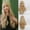 Blonde, variant on RightOn Long Blonde Wigs for Women Long Wavy Gray Blonde Wigs with Bangs Mixed Blonde Wigs Synthetic Wigs with Wig Cap