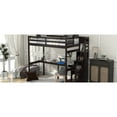 thumbnail image 4 of Cosymart Twin Size Loft Bed with Storage Staircase and Built-in Desk, Espresso, 4 of 9