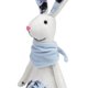 thumbnail image 2 of Bonito conejito de peluche de Pascua para muñeca con bufanda, muñecos de tela con patrón Floral, juguete para regalo, adorno para fiesta de vacaciones de primavera, cama esquí esquí Gafas de esquí, 2 of 5