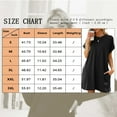 thumbnail image 5 of TEMOFON Womens T Shirt Dresses Summer Short Sleeve Loose Tunic with Pocket Casual Swing Dress Fashion Sundress Solid color Black Size XL, 5 of 8