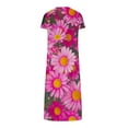 thumbnail image 5 of Fshaion Robe d'Été pour Femmes 2024 Grande Taille Manches Courtes Col en V Imprimée Robe Ample en Liquidation à Moins de 10!, 5 of 5