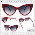 thumbnail image 2 of SA106 Womens Classic Gothic Mod Cat Eye Sunglasses Red - Smoke, 2 of 8