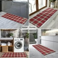 thumbnail image 2 of Red and Green Christmas Plaid Pattern Kitchen Rug Mat,Kitchen Runner Rugs Non Skid Washable,Decorative Kitchen Floor Mats for Kitchen,Sink,Laundry,17"X47", 2 of 5