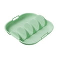 thumbnail image 4 of Bandeja para tacos con asas, capacidad para hasta 4 tacos, bandeja antideslizante, soporte para tacos, ideal para picnic, fiestas y restaurantes. Verde, 4 of 8