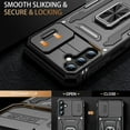 thumbnail image 2 of for Samsung Galaxy S23 Case with Upgraded Sliding Camera Lens Cover and Strong Magnetic Kickstand - Military-Grade Shockproof Protective Phone Case 6.1" for Men Women Girls - Black, 2 of 13