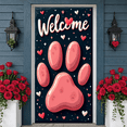 thumbnail image 5 of Feline Theme Love Banner Red Bow Ties Valentine Display Heart Pattern Cherry Blossom Design Backdrop for Valentine's Day Romantic Party Wedding Decoration, 5 of 9
