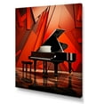 thumbnail image 2 of Designart "Cubist Concerto On The Red Grand Piano" Music Wall Art Prints, 2 of 7