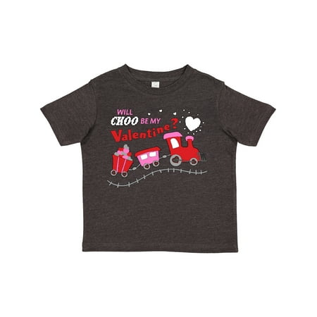 

Inktastic Will Choo Be My Valentine Valentine s Day Train Gift Toddler Boy or Toddler Girl T-Shirt