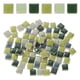 thumbnail image 1 of 205 piezas de azulejos de cerámica cuadrada, azulejos de mosaico manchados a granel para manualidades de arte (200 g, verde mezclado), 1 of 7