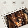 thumbnail image 6 of Elephant Stock Tough Lion Head Wall Art - Horizontal Multi Panel Canvas - Living Room Wall Decor - Animal Multi Panel - Brown And Black Decor - 57" x 36", 6 of 8