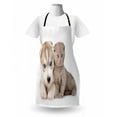 thumbnail image 3 of Dog and Cat Apron, Scottish Kitten Siberian Puppy, Unisex Kitchen Bib with Adjustable Neck for Cooking Gardening, Adult Size, White Warm Taupe, by Ambesonne, 3 of 4