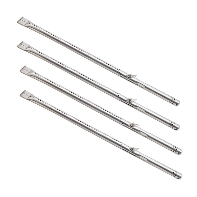 4 tubos de acero inoxidable para quemador de parrilla, piezas para barbacoa, ligeros, resistentes a altas temperaturas, para parrilla de gas, quemador