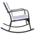 thumbnail image 6 of vidaXL Rocking Chair Outdoor Patio Rocking Chair with Cushion Poly Rattan, 6 of 16