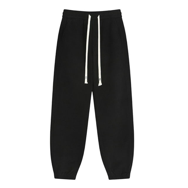 Men's New Casual Trend Solid Color Corduroy Drawstring Pants Large Size Pants