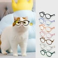 thumbnail image 3 of KYAIGUO Dogs Cats Glasses Costume Pet Dress up Clothes Pet Glasses Classic Funny Pet Accessories 2PCS 3.5inch(Yellow+green), 3 of 5