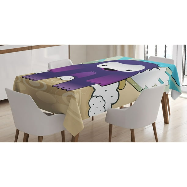 Anime Tablecloth Japanese Manga Character Fantastic Monster On An Abstract Retro Style Background Rectangular Table Cover For Dining Room Kitchen 60 X 90 Inches Multicolor By Ambesonne Walmart Com Walmart Com