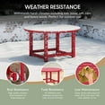 thumbnail image 6 of WestinTrends Malibu Low Outdoor HDPE Round Patio Coffee Table, Red, 6 of 16