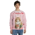 thumbnail image 4 of Happy Valentine's Day Maine Coon holding flowers All Over Print 3D Sweatshirt Unisex Merch Cat Lover Kitten Owner Gifts - 3005, 4 of 6