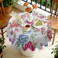 thumbnail image 4 of Round Tablecloth Spring Summer flower 60x60 Inch Table Cover for Party Dinner Picnic Round, 4 of 5
