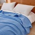thumbnail image 4 of AnuirheiH Cooling Blankets for Hot Sleepers and Night Sweats for All-Season, -Cool Lightweight Blanket, Absorbs Body Heat to Keep Cool on Warm(78.8x59inch,Blue), 4 of 7