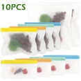 thumbnail image 1 of 10 Pcs Sacs Réutilisables de Rangement pour Aliments, Extra Épais, Sac de Congélation à Fermeture Éclair, Sac à Sandwich pour la Maison et le Voyage, 1 of 11