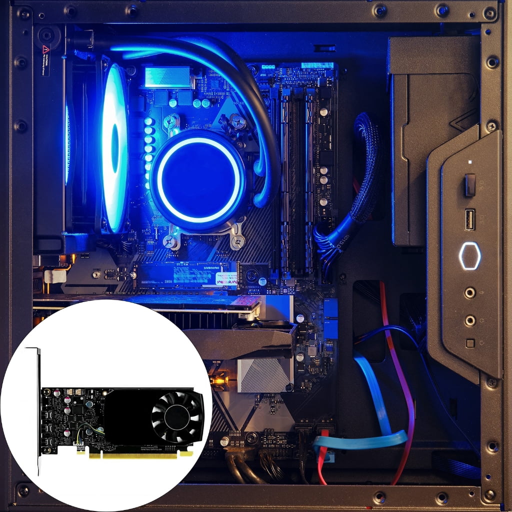 Graphics Card Up to 4 Monitors at 4K Resolution with 2GB GDDR5 Memory for Enhances Productivity in Multiple Task