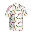 thumbnail image 2 of Hawaiian Shirt For Men, Colorful Bell Pepper Mens Button Down Short Sleeve Shirt, Summer Beach Shirts For Men, 2 of 2