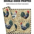 thumbnail image 5 of Rooster Placemats Set of 4-12 x 18 Inch Farm Animal Chicken Cotton Linen Table Mat Country Style Buffalo Plaid Decoration Washable Table Place Mats for Kitchen Dining Party, 5 of 8