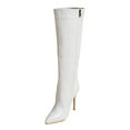thumbnail image 5 of Mostsola Womens Mid Calf Boots Pointed Toe Stiletto Tall Boots Sexy High Heel Side Zipper Long Boots, 5 of 9