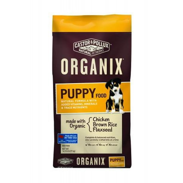 Castor & Pollux Organix Puppy Recipe Dry Dog Food, 14.5 lb Walmart