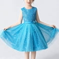 thumbnail image 2 of Miluxas Girls Sequin Sparkly Dress Kids Party Birthday Fancy formal Cocktail Pageant Dresses Light Blue 9-10 Years, 2 of 9