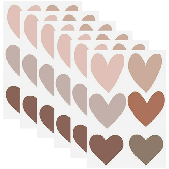 GOOHOCHY 6 hojas de calcomanías de pared de corazón amoroso, calcomanías de corazón para el hogar, calcomanías de pared extraíbles