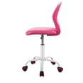 thumbnail image 4 of Pemberly Row Sponge Adjustable Mid Back Swivel Armless Office Chair in Pink, 4 of 11