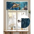 thumbnail image 7 of Ocean Turtle Valances for Windows Coral Retro Valance Rod Pocket Light Filtering Short Window Treatments Curtains for Kitchen Bathroom Living Room Bedroom, 1 Panel, 42 x 18 Inch, 7 of 7