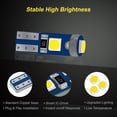 thumbnail image 2 of Bombilla LED Canbus T5 LED 1SMD 3030 Indicador de advertencia del tablero Rojo 2 piezas, 2 of 5
