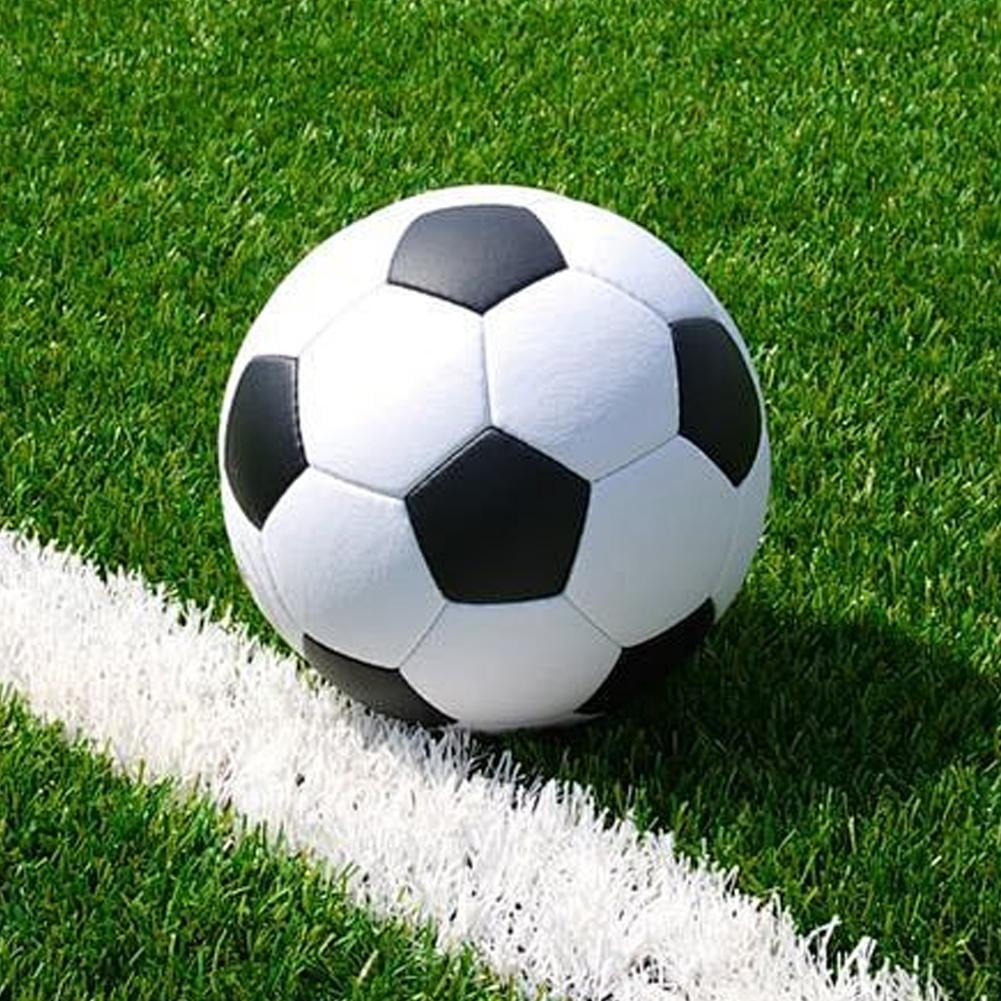 Size 5 PU Leather Soccer Ball – Classic Black & White Football for Training, Matches & Team Play