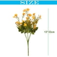 thumbnail image 2 of cn-Knigh Artificial Wild Flower Sakura 6pcs 13 Inch Silk Cherry Blossom for Wedding DIY Bridal Bouquet Home Decor Centerpiece Arrangement(Yellow), 2 of 5