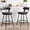 Grey, variant on Hausfame 24-Inch Industrial Swivel Faux Leather Bar Stools (Set of 2) - Grey